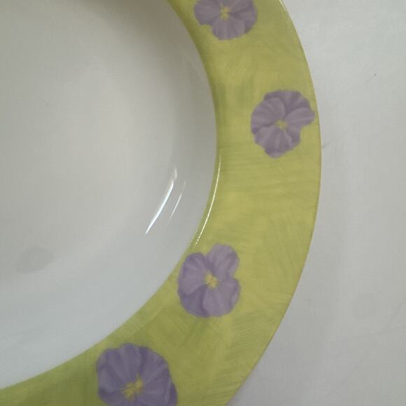 Set of 2 Mikasa Pansy Celadon Soup Salad Bowls L5752 Floral Dish Made in Japan - Picture 4 of 8